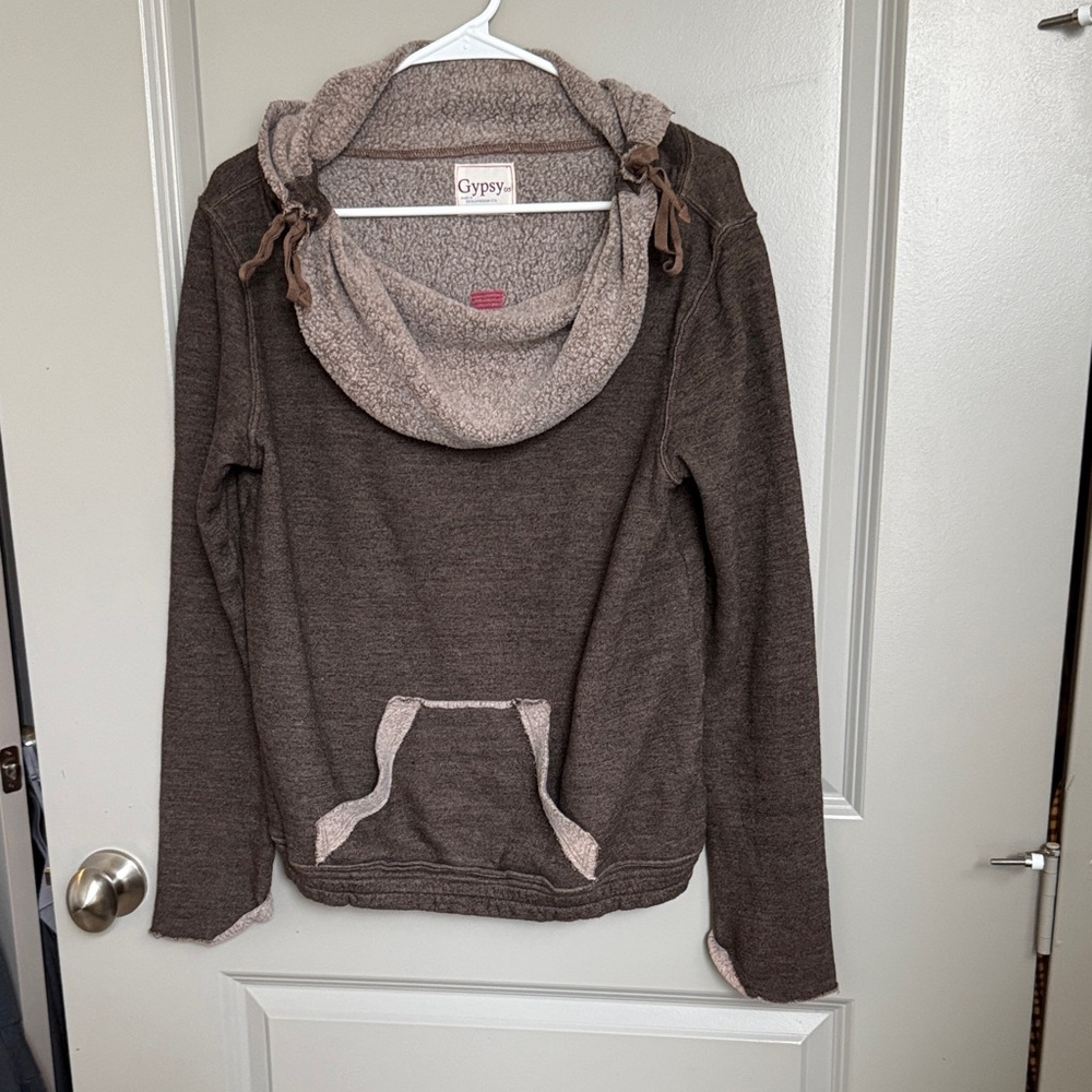 Gypsy 05 Chocolate Brown Cowl Neck Sweater